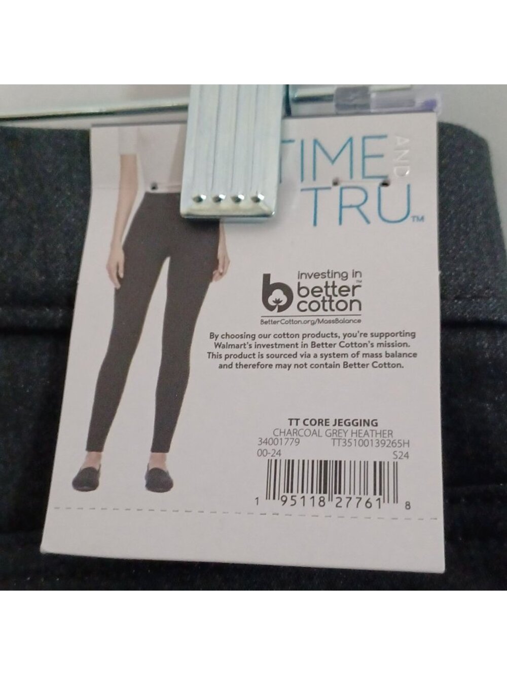 Time & Tru NWT Black Minimalist High Rise Skinny Jegging Stretch Cotton Girls XS